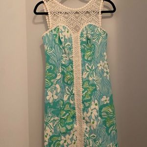 Green blue and white Lilly Pulitzer dress
